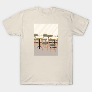 Paris Cafe Chairs, France T-Shirt